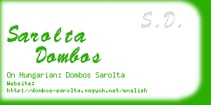 sarolta dombos business card